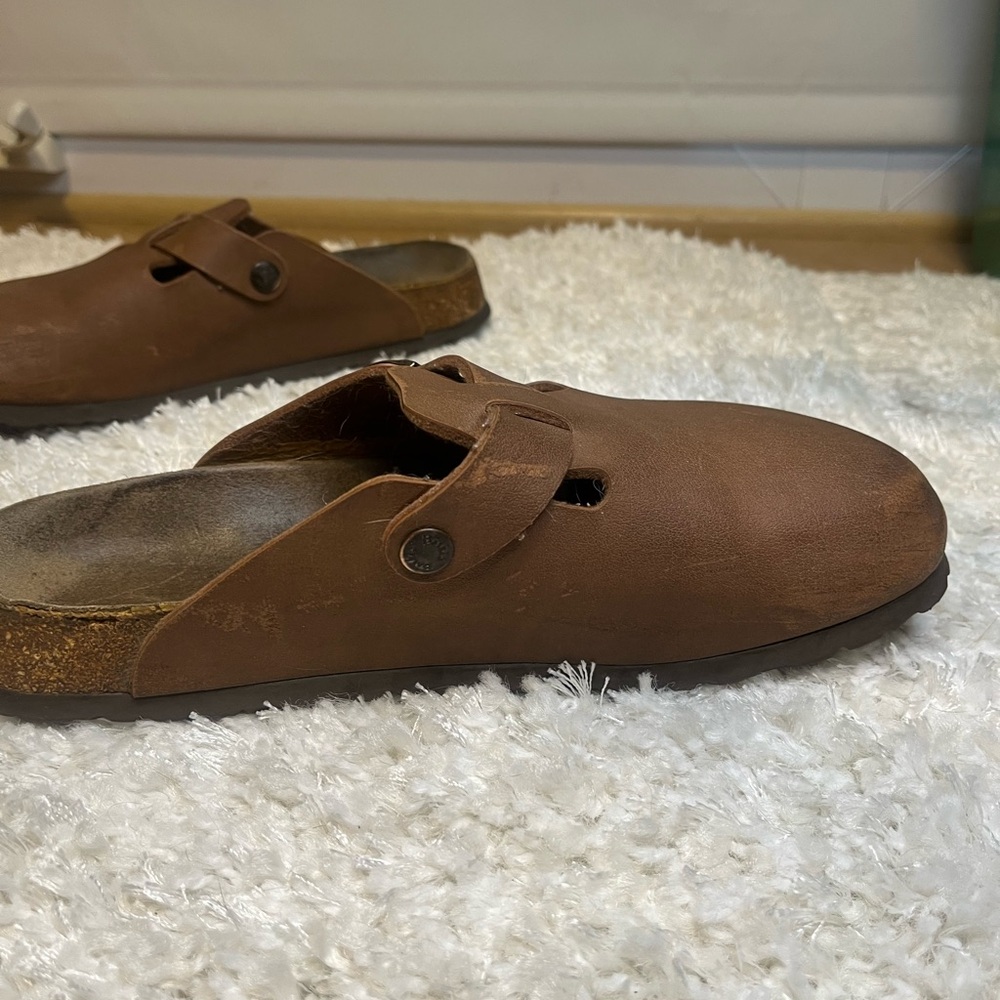 Birkenstock Birki’s Boston Brown Leather Clogs - Picture 12 of 13